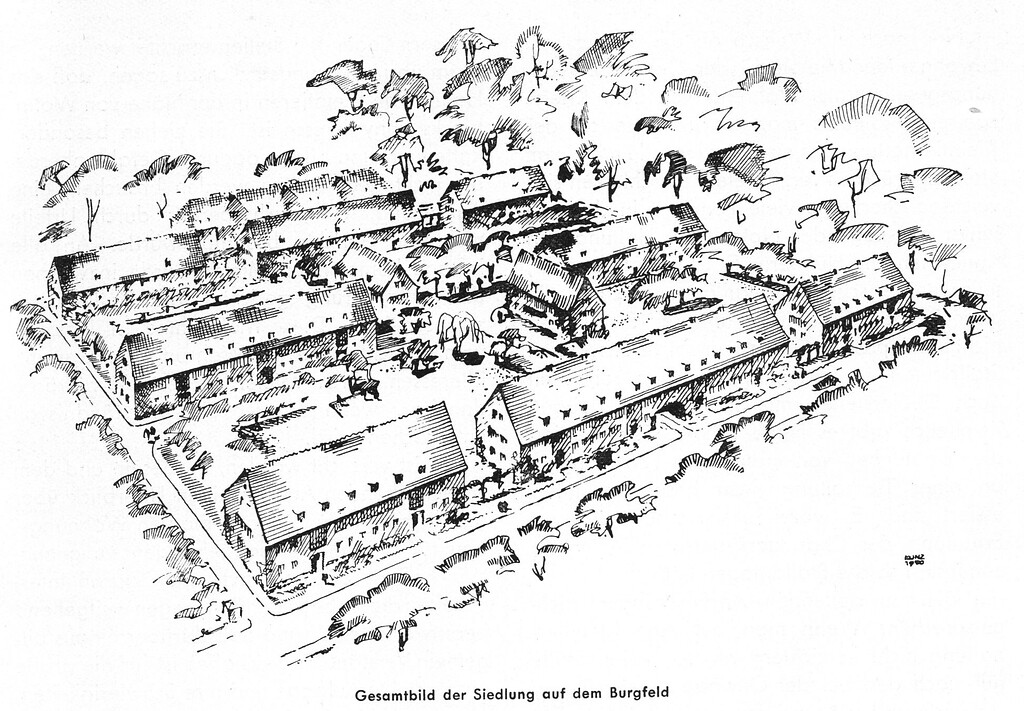 Schaubild der Siedlung Burgfeld