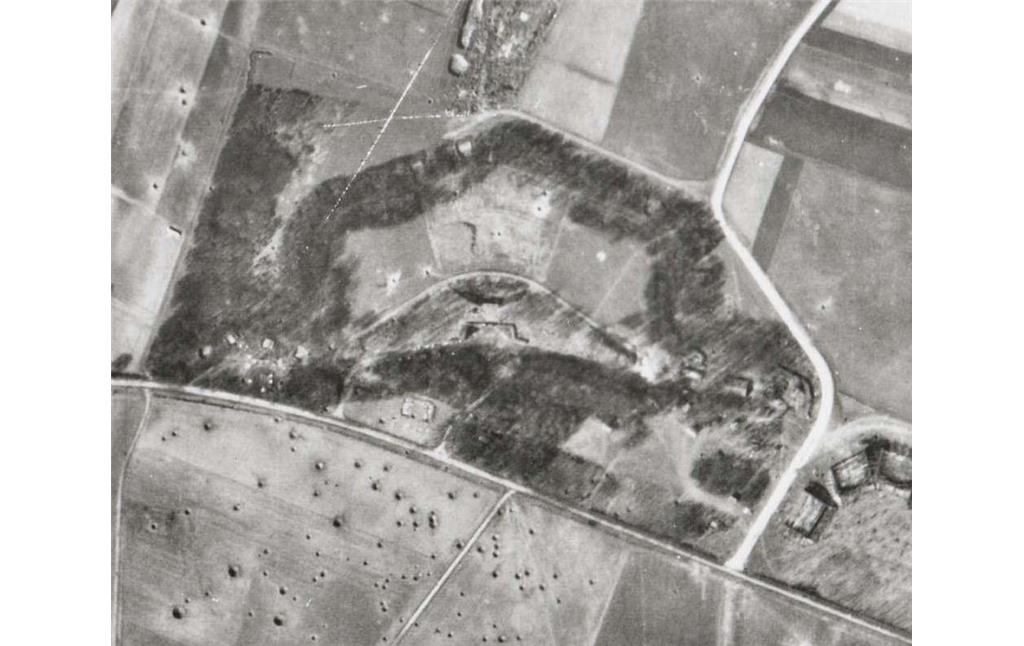 Luftaufnahme nach dem Krieg