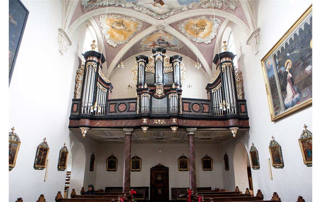 Orgelempore in der Wallfahrtskirche auf dem Kreuzberg in Bonn-Poppelsdorf (2015)