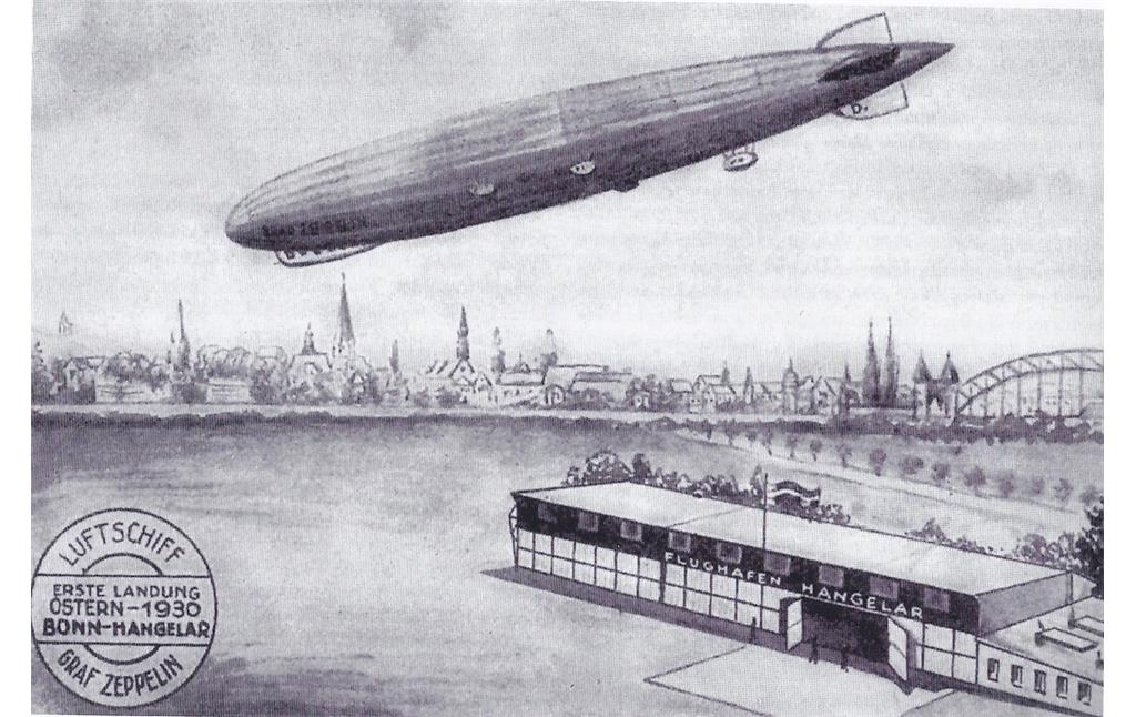 Die Graf Zeppelin auf einer Postkarte von 1930