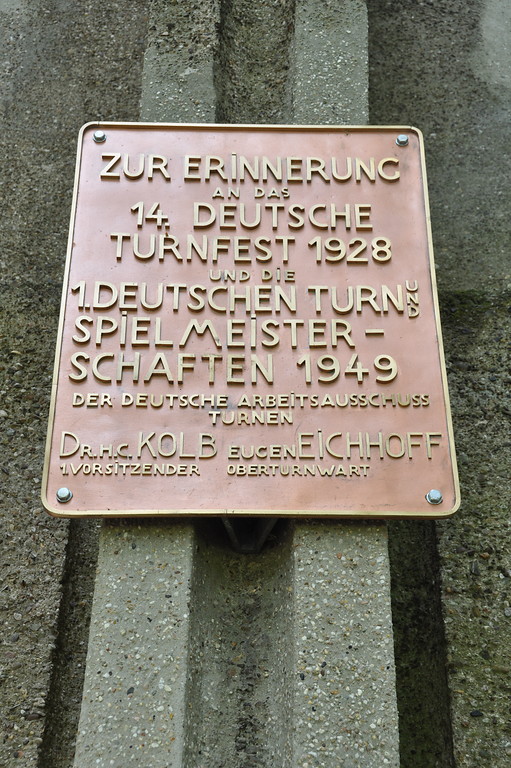 Plakette am Jahndenkmal