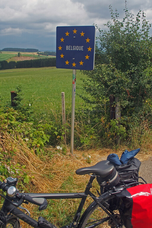 Grenzschild Belgien/Luxemburg (2022)