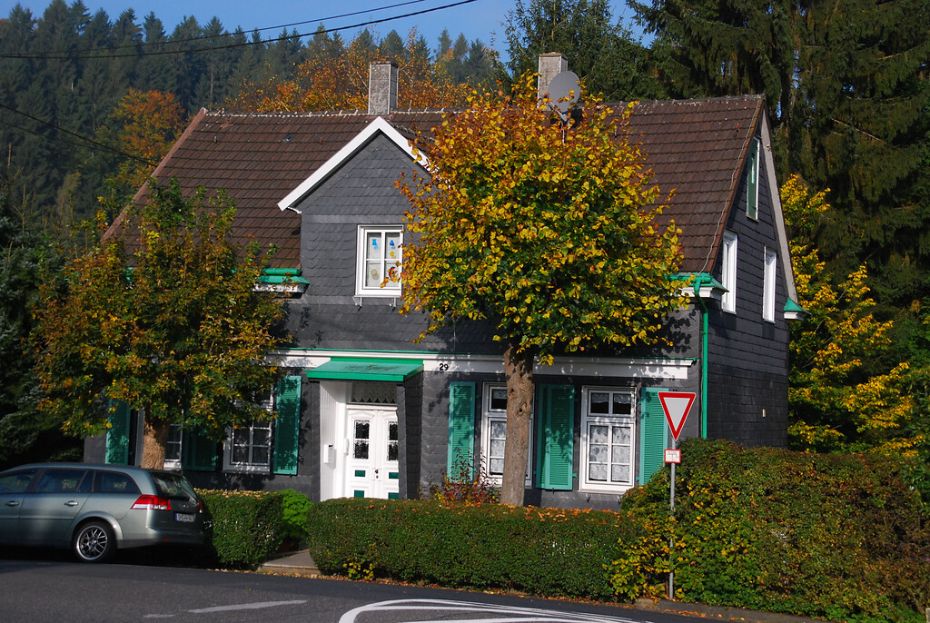Haus im Bergischen Stil mit zwei Hausbäumen in Krebsöge (2008)