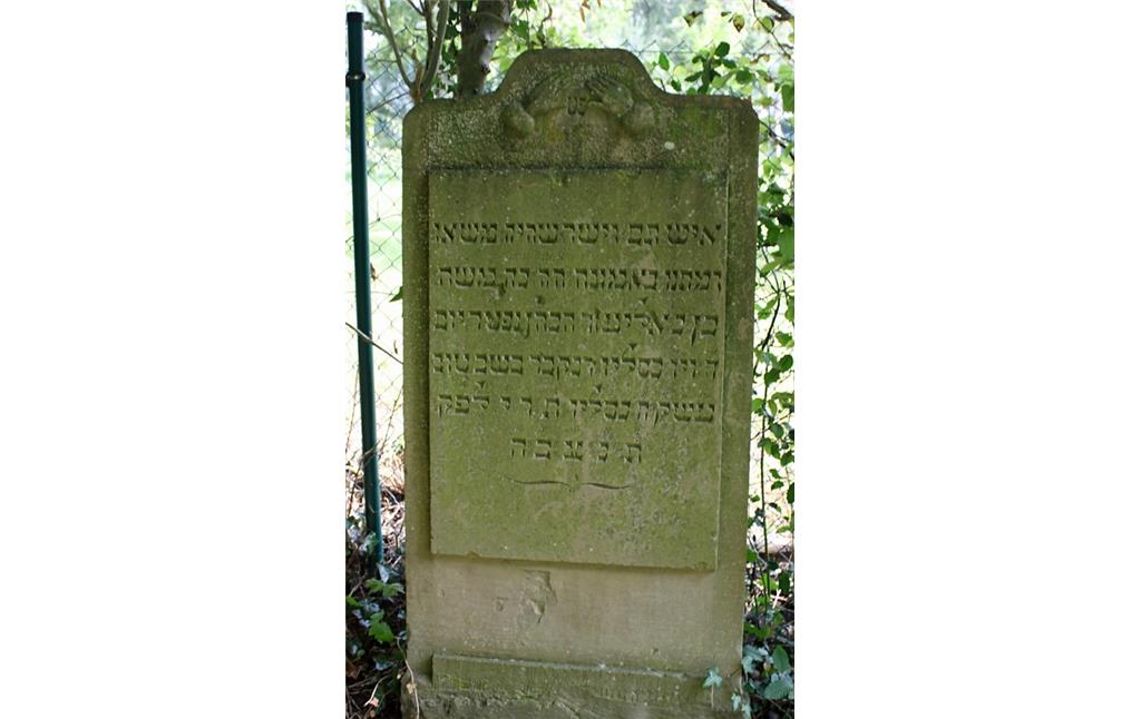 Grabstein auf dem jüdischen Friedhof "Alte Weiher Wiese" in Nümbrecht (2013).
