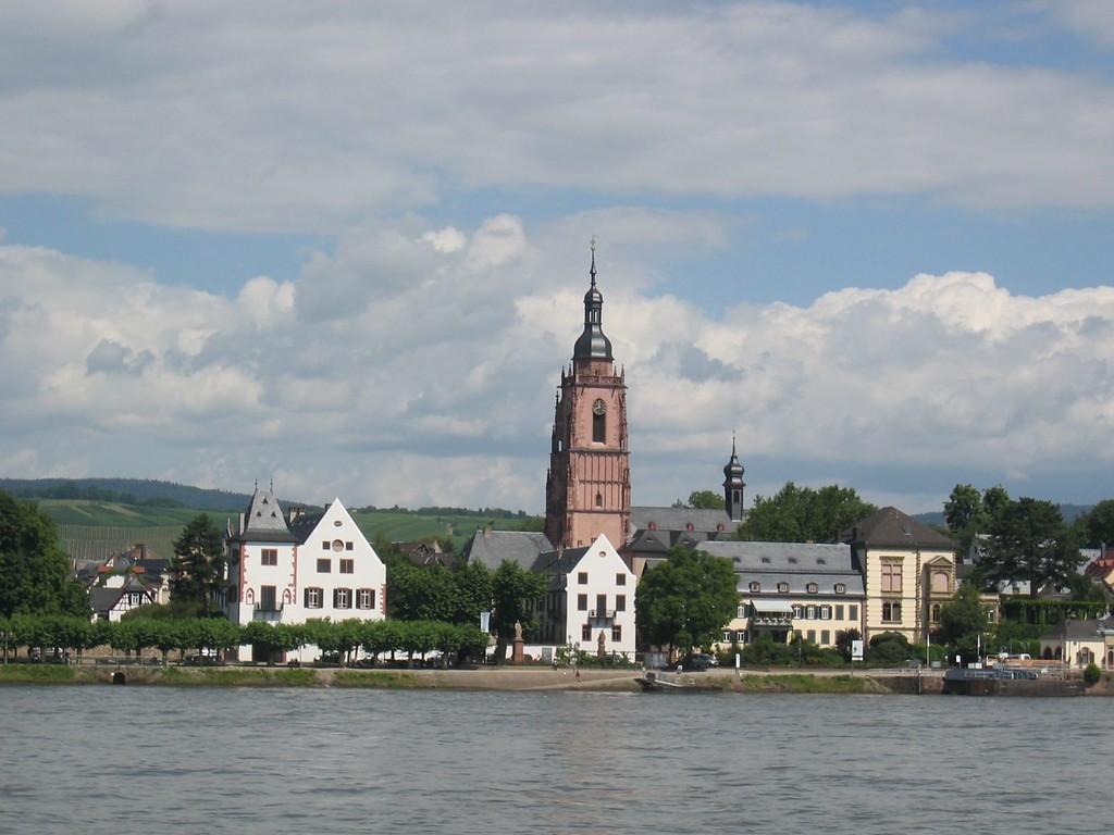 Blick vom Rhein auf Eltville