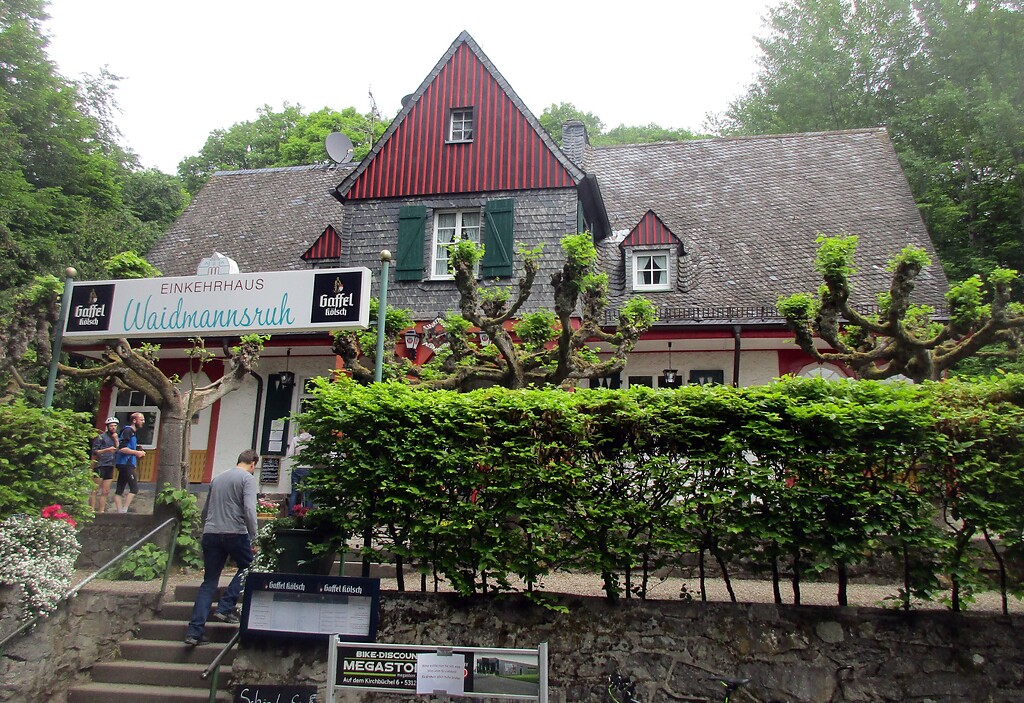 Das im Siebengebirge zwischen Petersberg und Ölberg liegende Einkehrhaus "Waidmannsruh" (2020).