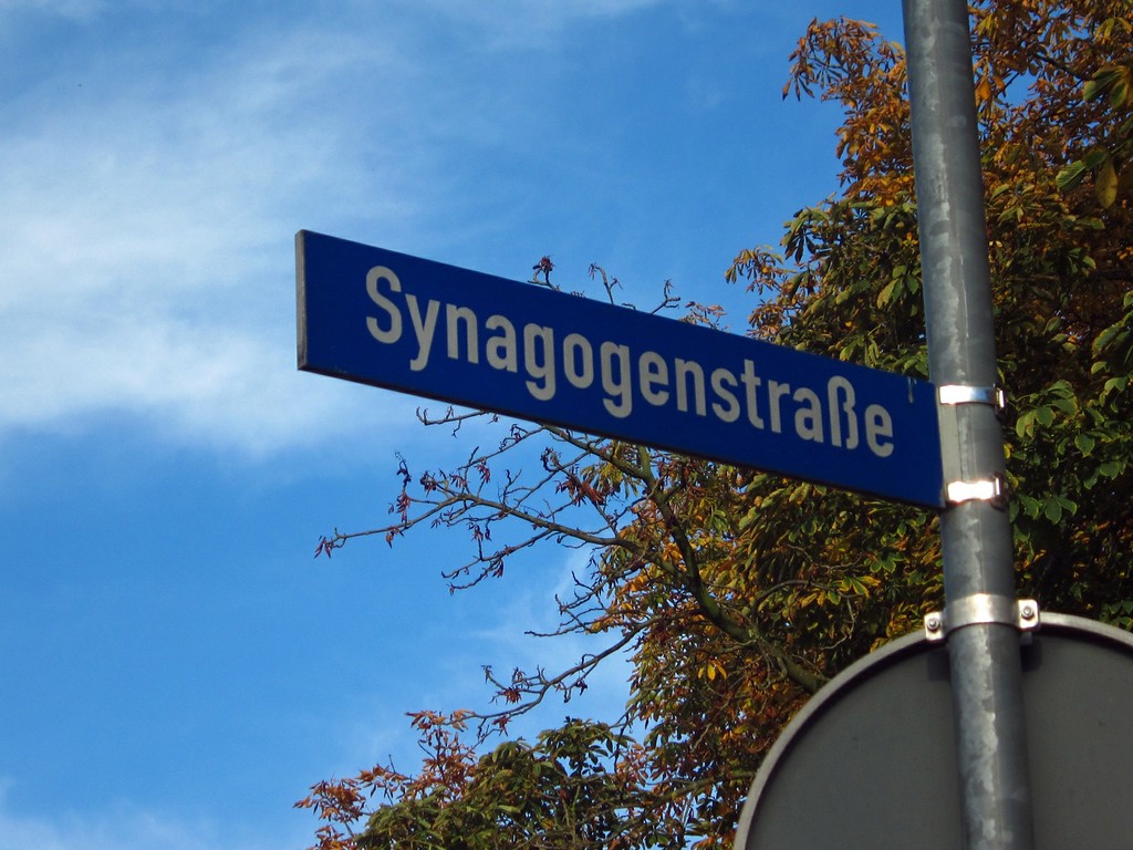 Straßenschild der heutigen Synagogenstraße in Kaldenkirchen (2013)