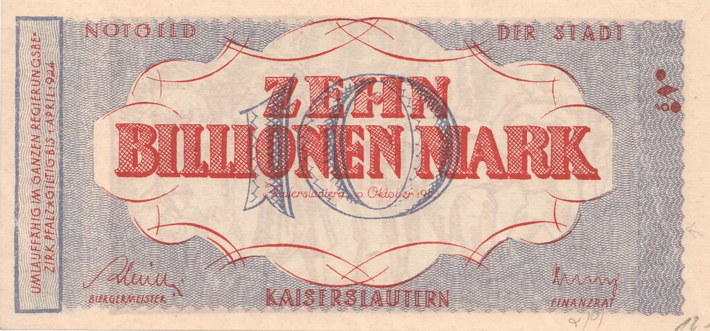 Ritterstein Nr. 152 "Jungfernstein" Grenzumgang Notgeldschein (1923)