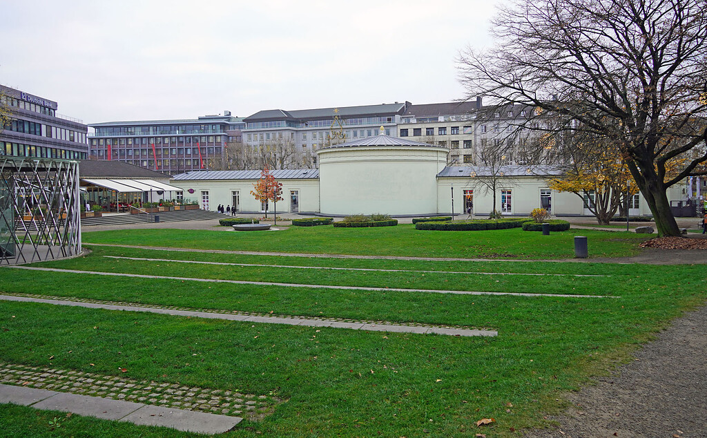Die Rückseite des Elisenbrunnens in Aachen-Mitte (2021).