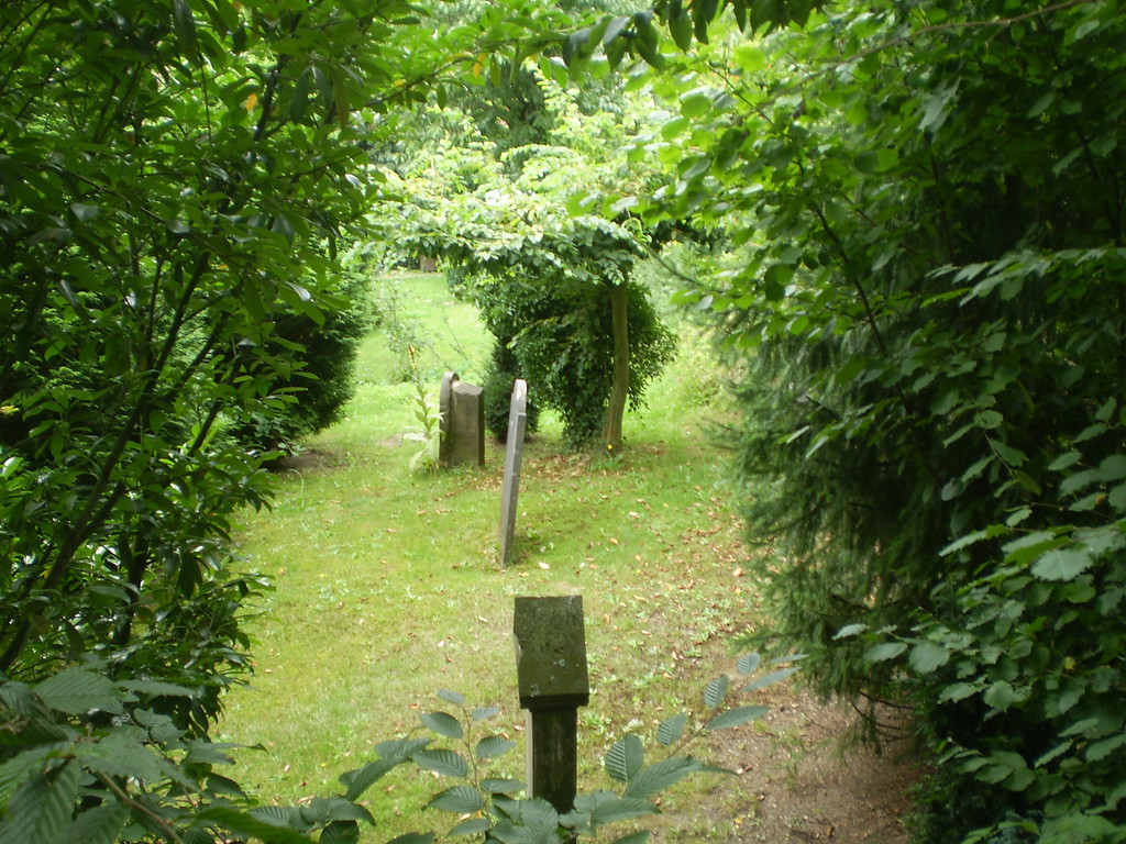 Drei Grabsteine auf dem Alten Jüdischen Friedhof in Brüggen (2012).