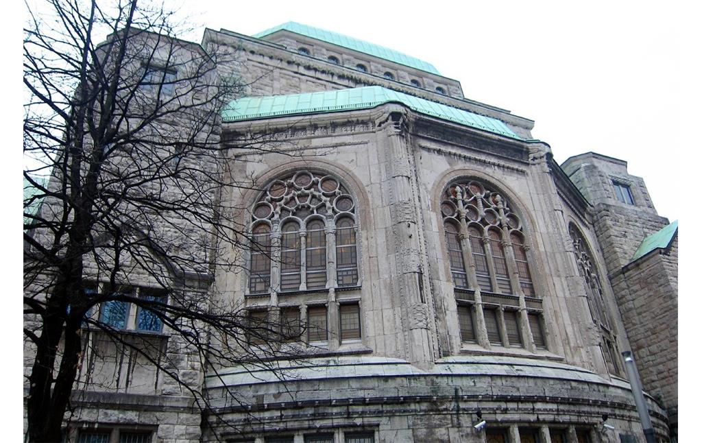 Das Obergeschoss der Alten Synagoge Essen an der Südseite des Gebäudes (2014).