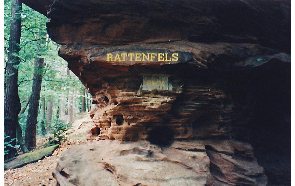 Ritterstein Nr. 164 "Rattenfels" bei Diemerstein (1997)