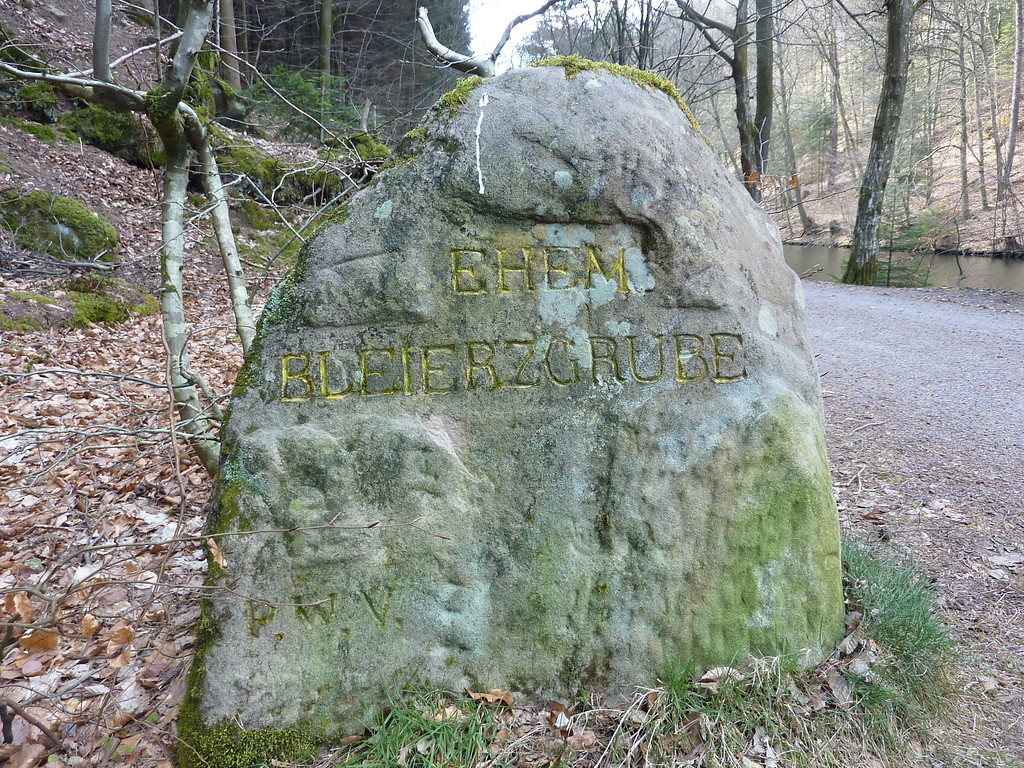 Ritterstein Nr. 29 "Ehem. Bleierzgrube" am Seehofweiher (2013)