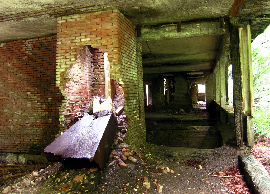 Kamin auf der Außenterrasse der Ruine der Adenauervilla (2012).