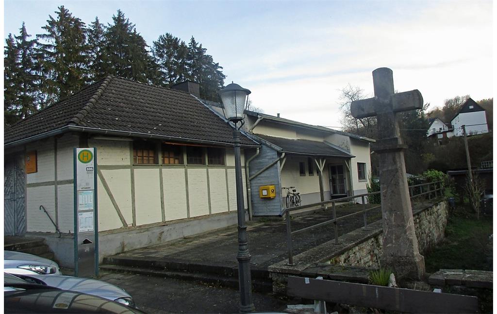 Gebäude der Bahnstation Kall-Urft der Oleftalbahn, der Eisenbahnstrecke von Kall nach Hellenthal (2016)