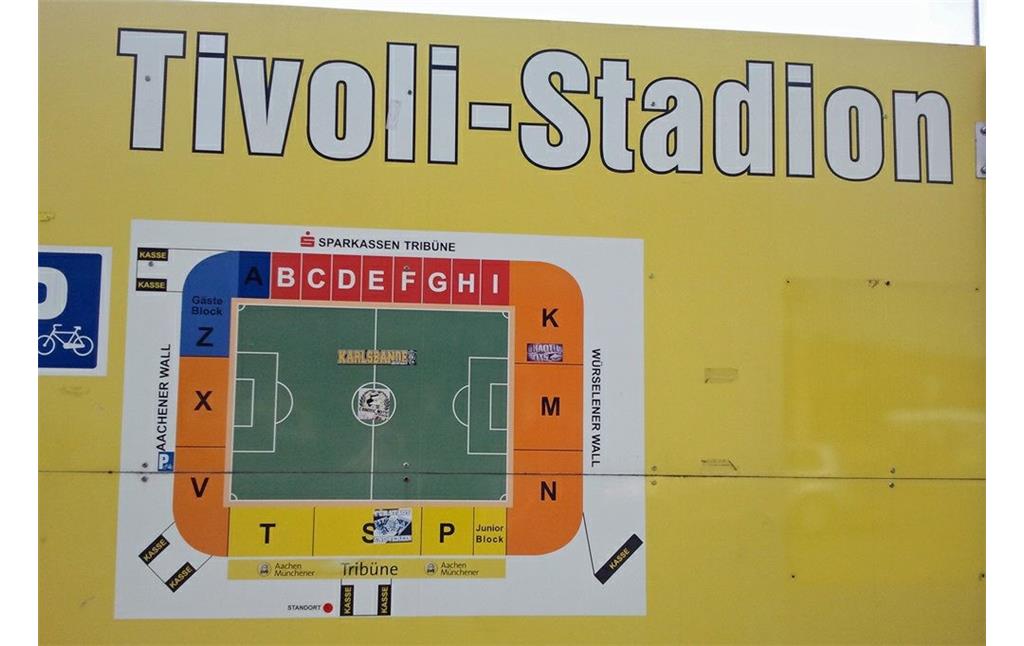 Stadion Alter Tivoli Aachen, Hinweistafel (2011).