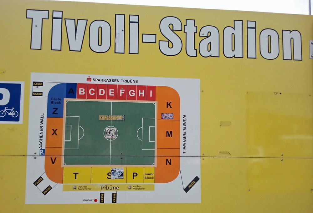 Stadion Alter Tivoli Aachen, Hinweistafel (2011).