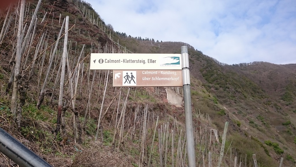 Einstieg Calmont Klettersteig (2017)