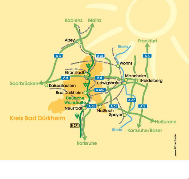 Erreichbarkeit des Landkreis Bad Dürkheim (2022)