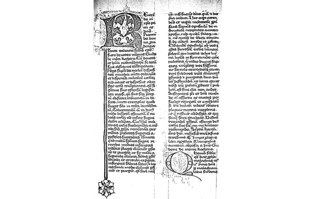 Auszug aus der Handschrift des Kreuzherr Lambertus von 1461