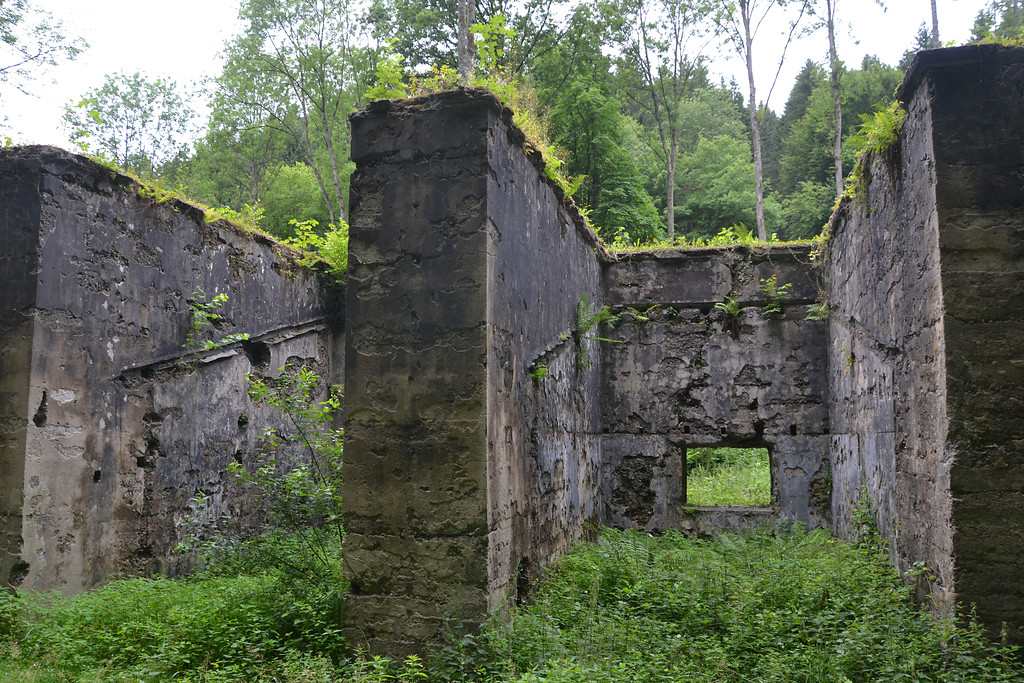 Ruine eines Gebäudes der Pulvermühle Elisenthal (2013)