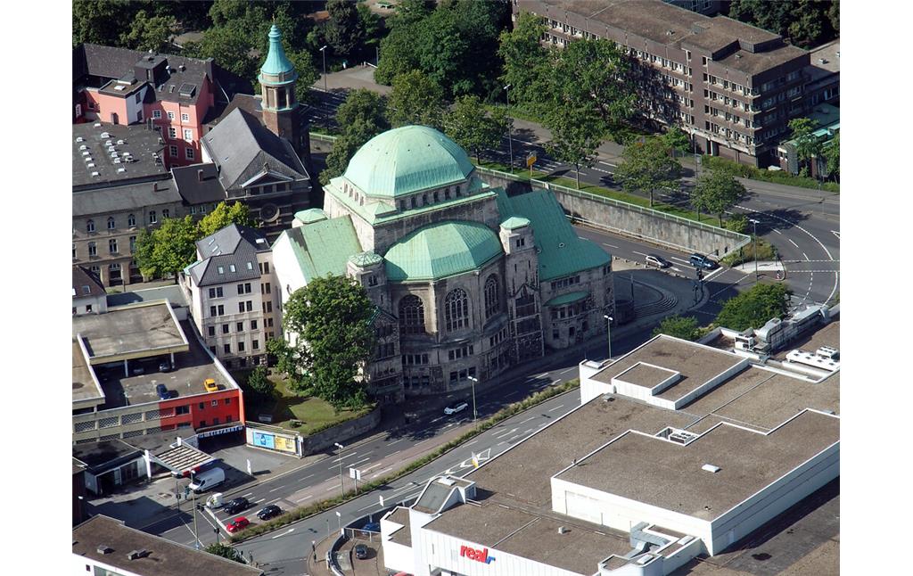 Luftbild der Alten Synagoge in Essen (2021)