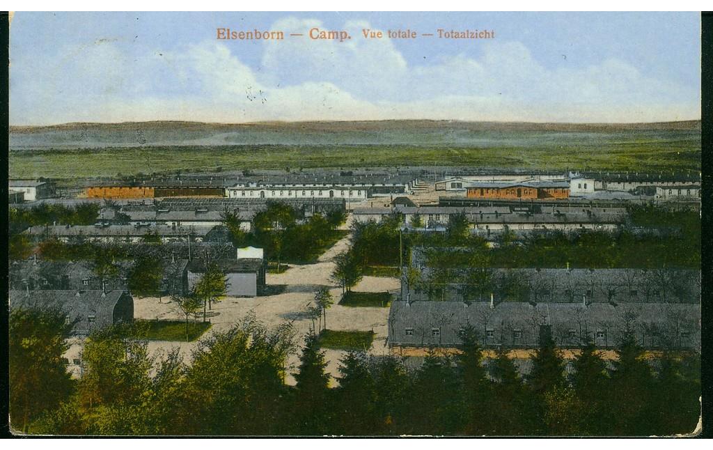 Postkarte des Truppenübungsplatzes Elsenborn, 1920