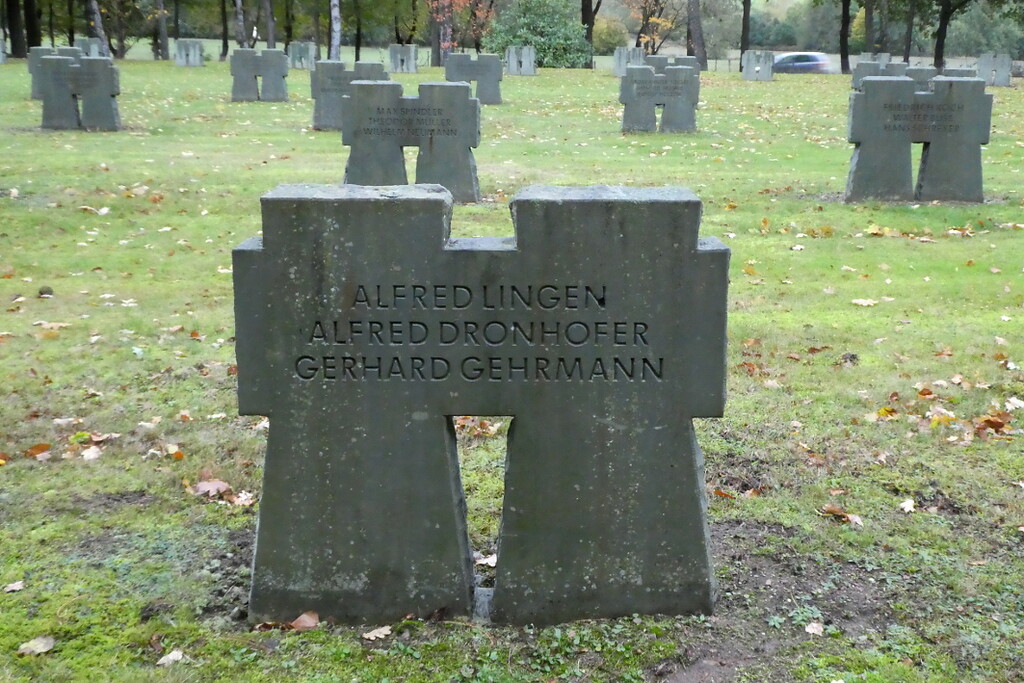 Bild 8: Aufnahme des Doppelkreuzes nach dem Austausch im Jahr 2002 auf Kriegsgräberstätte Hürtgen (Aufnahme vom 21.10.2020).