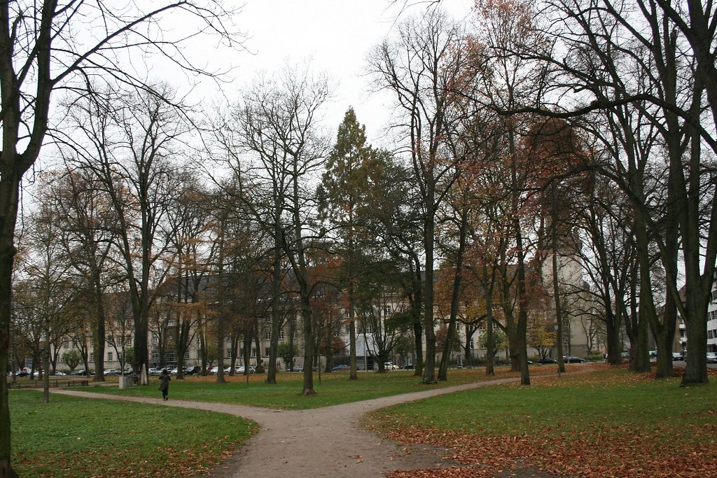Ein Weg im Stadtgarten Krefeld (2015).