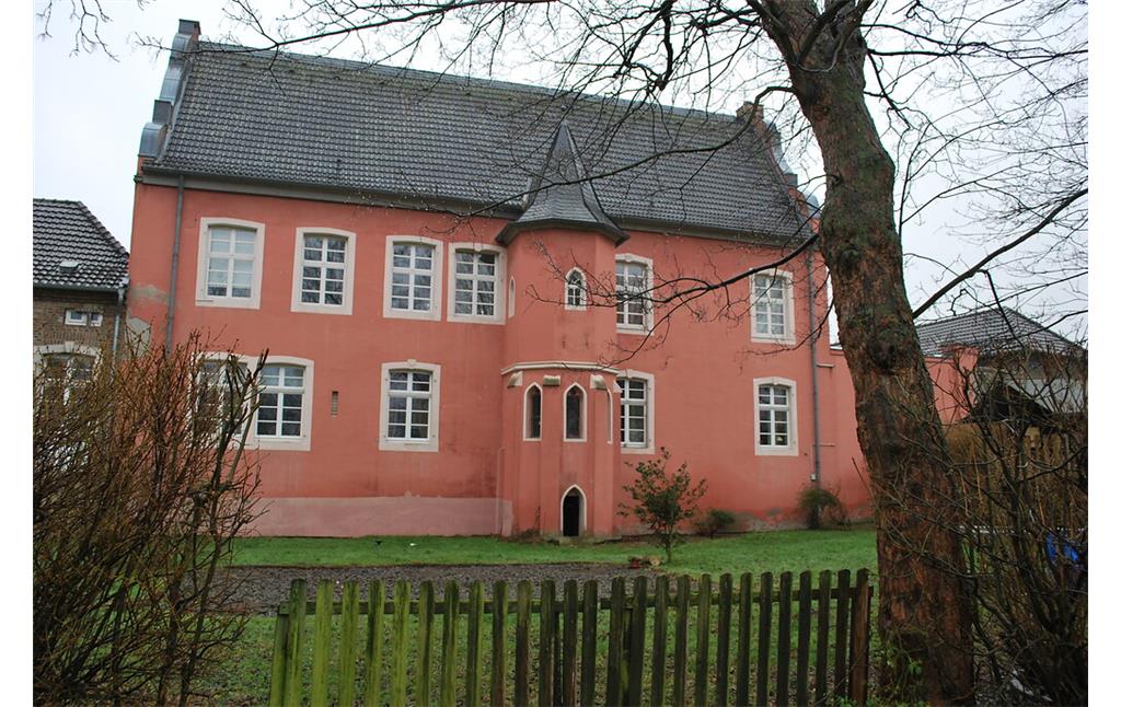 Herrenhaus von Haus Breitmaar mit Erkerturm (2015).