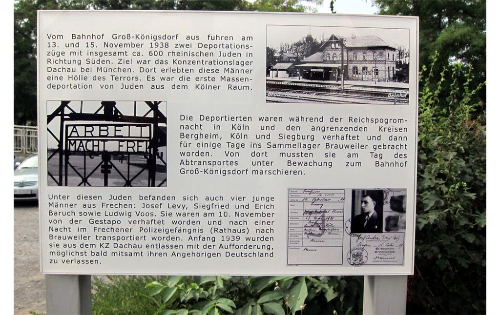 Gedenktafel an die Judendeportationen 1938 in Königsdorf (2013)