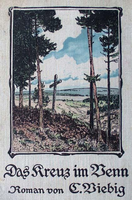 Buchcover von Clara Viebigs Roman "Das Kreuz im Venn" (1908).