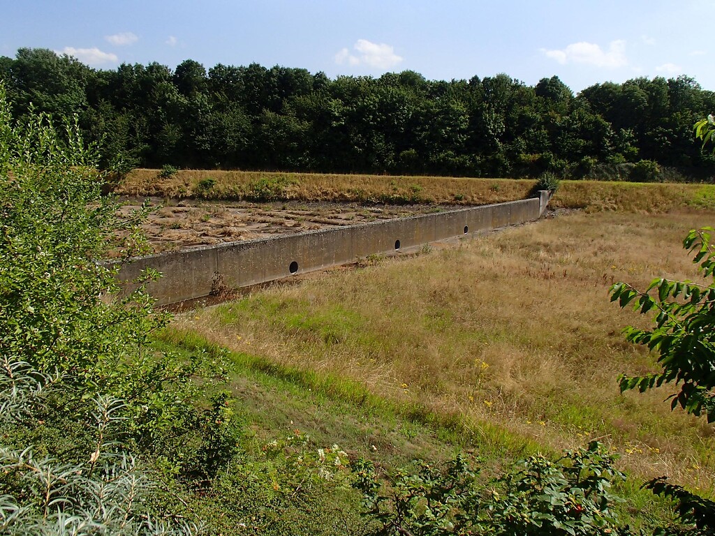 Hauptbecken (im Vordergrund) und betoniertes Vorbecken (Bildmitte links) (2013)