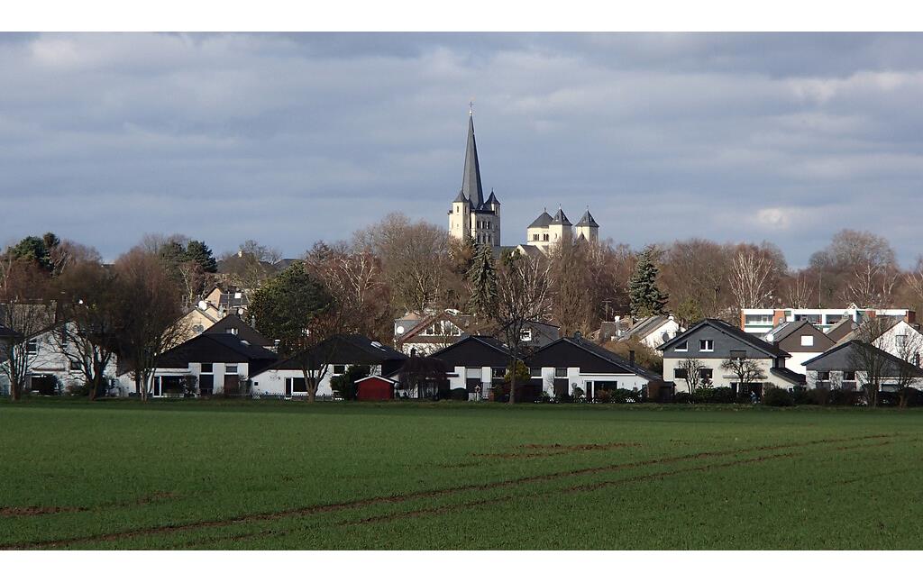 Blick von Freimersdorf auf die Abtei Brauweiler (2014)