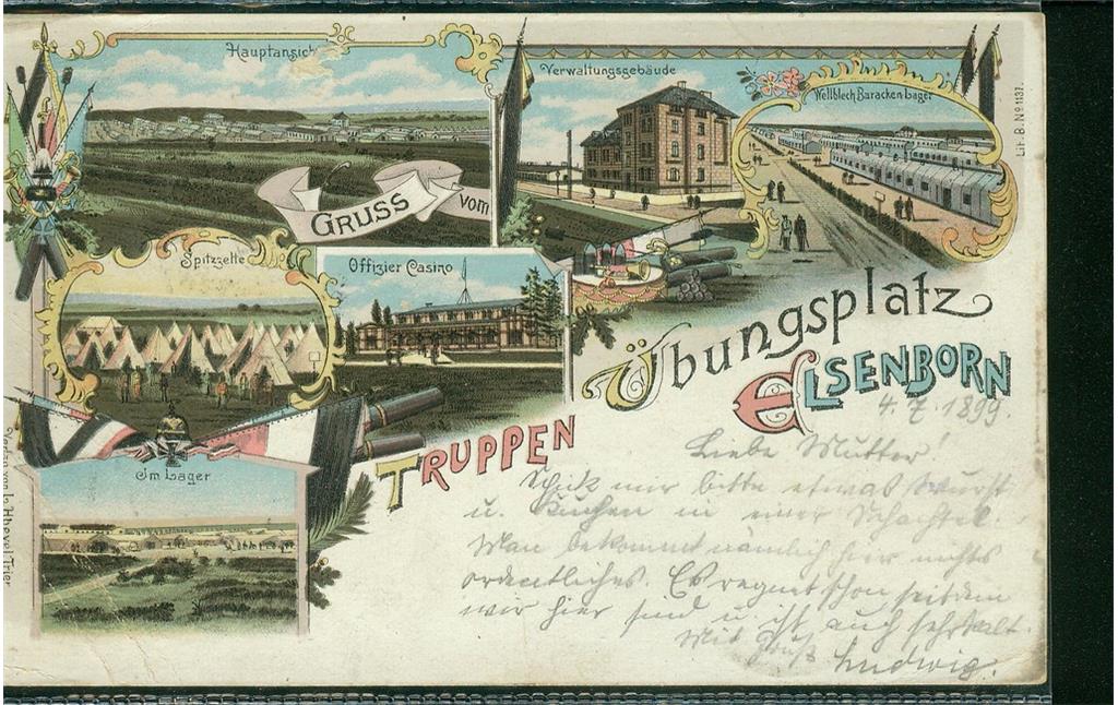 Gruß vom Truppenübungsplatz Elsenborn, 1899