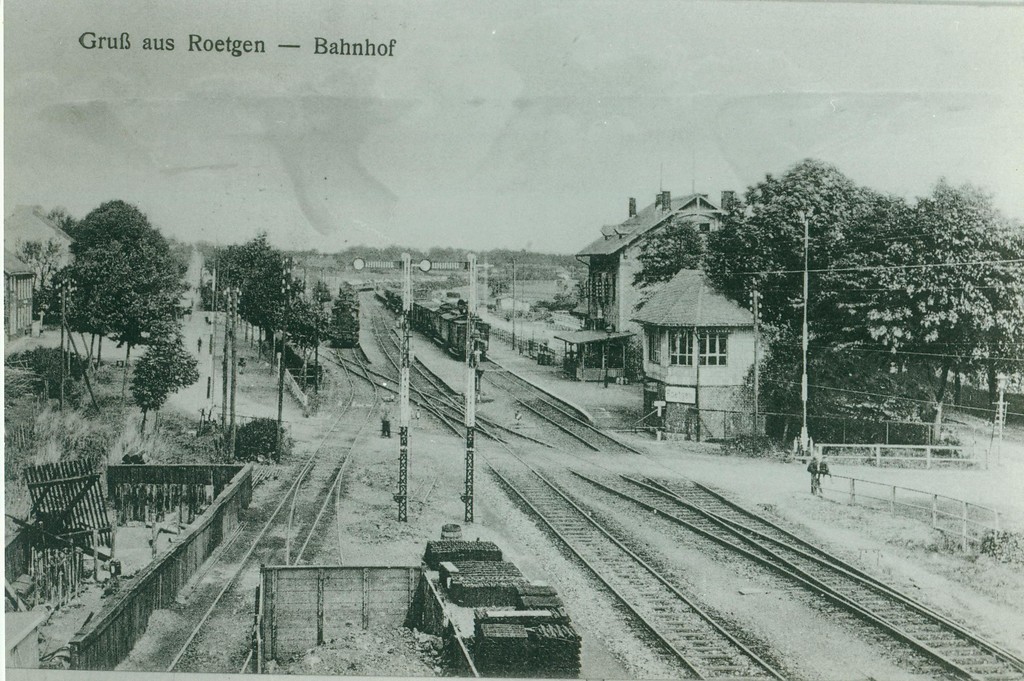 Bahnhof in Roetgen, um 1900 (Postkarte, Slg. F.W. Hermanns)
