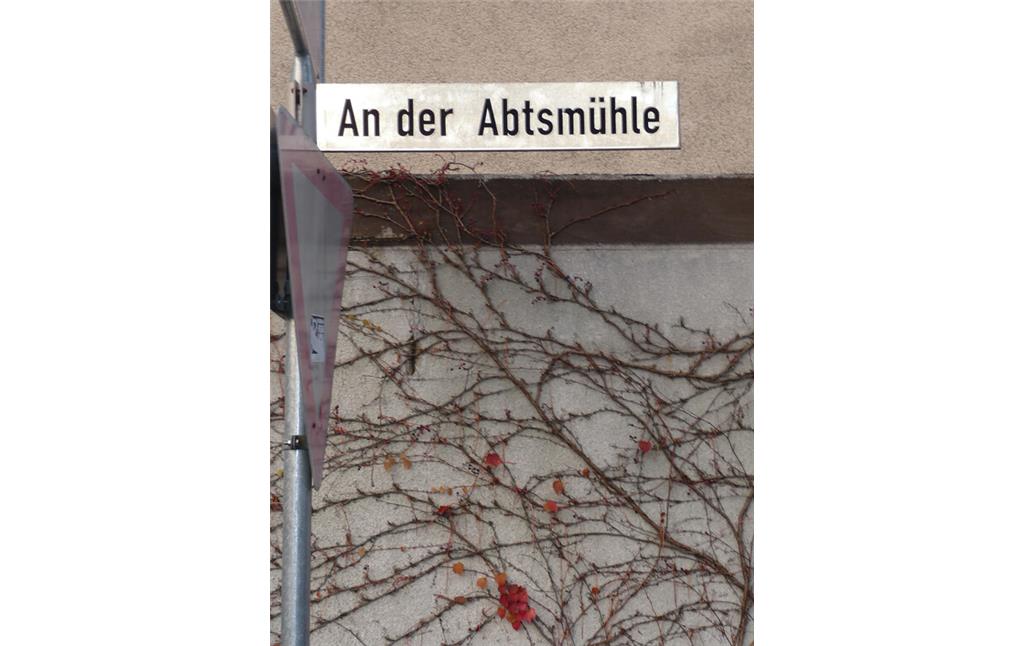 Abbildung 6: Straßenschild "An der Abtsmühle" (2008)