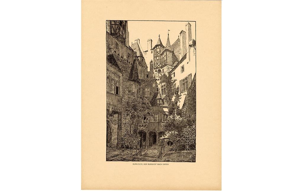 Heimatbilder "Burg Eltz", Federzeichnungen von Ernst Stahl, Text von Edmund Renard erschienen 1921.