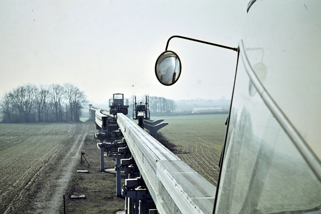 Köln-Fühlingen, ALWEG-Bahn (1965) - Arbeitswagen und Weiche