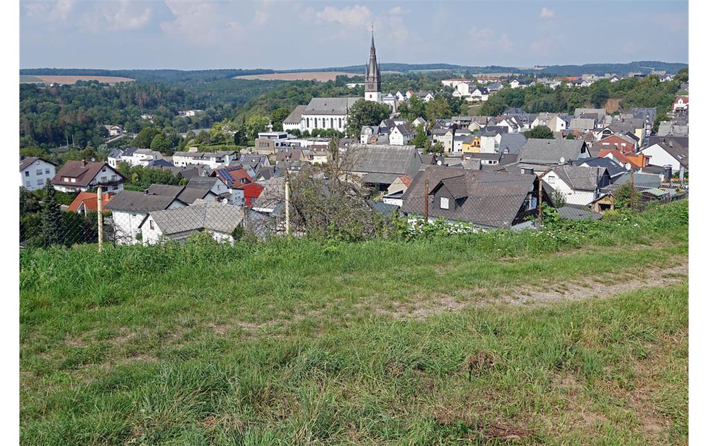 Aussicht vom Bildstock in Villmar, Villmarer Lahn-Marmor-Weg; Rundweg 2 (2019)