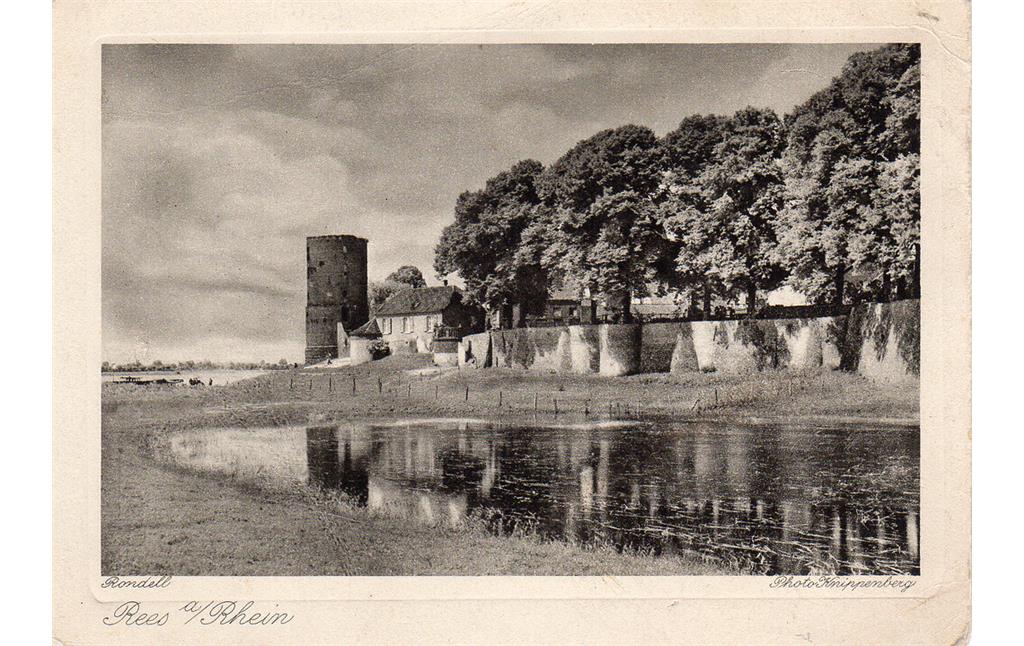 Rees. Stadtmauer und Mühlenturm (1930er-Jahre)