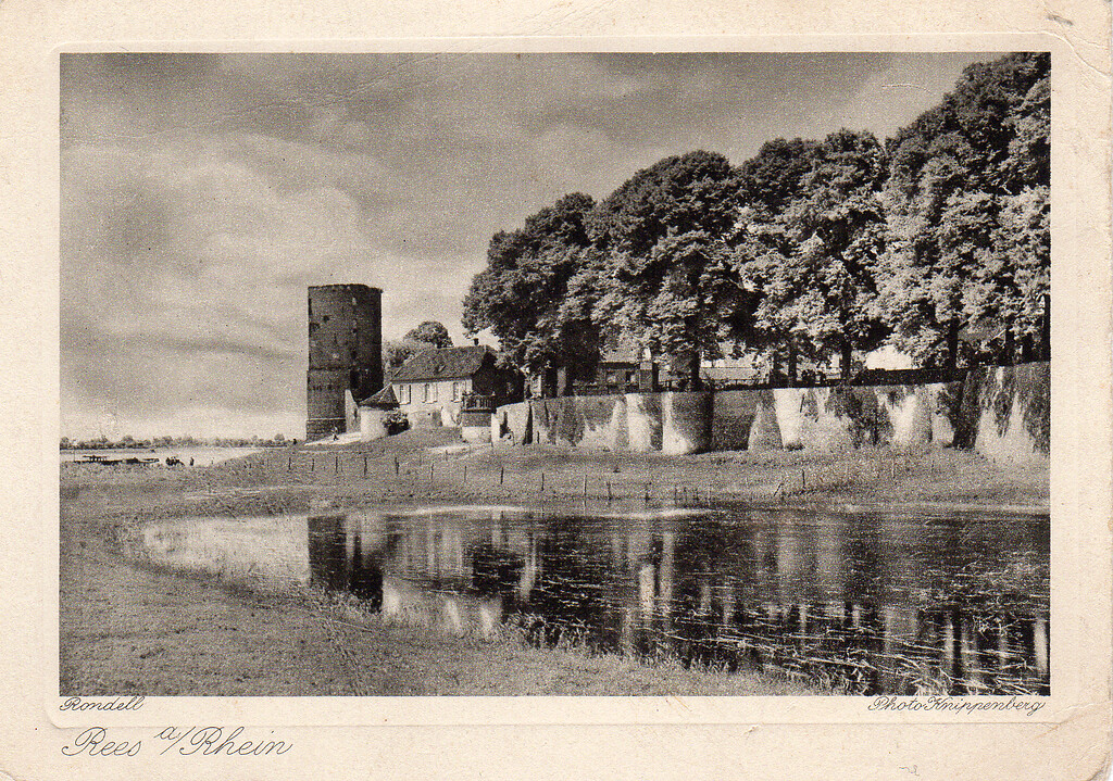 Rees. Stadtmauer und Mühlenturm (1930er-Jahre)