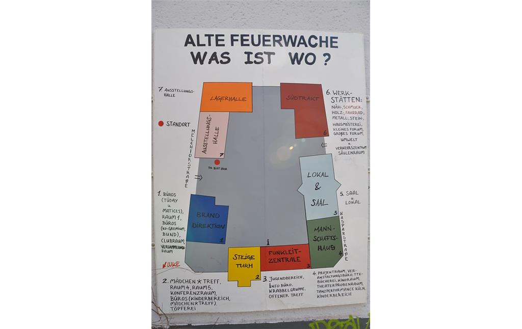 Bürgerzentrum Alte Feuerwache; Skizze der Anlage (2014)