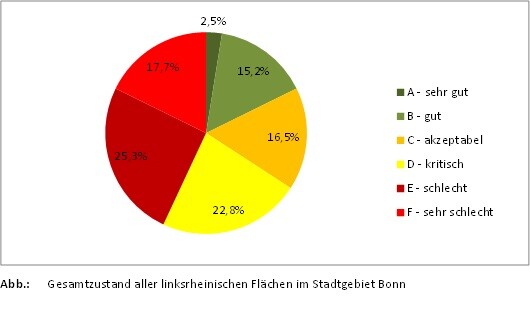 Gesamtzustand aller linksrheinischen Flächen im Stadtgebiet Bonn (2017)