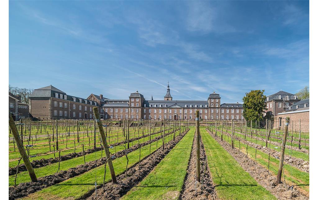 Abtei Rolduc, Blick über den Weingarten auf den Ostflügel (2018)