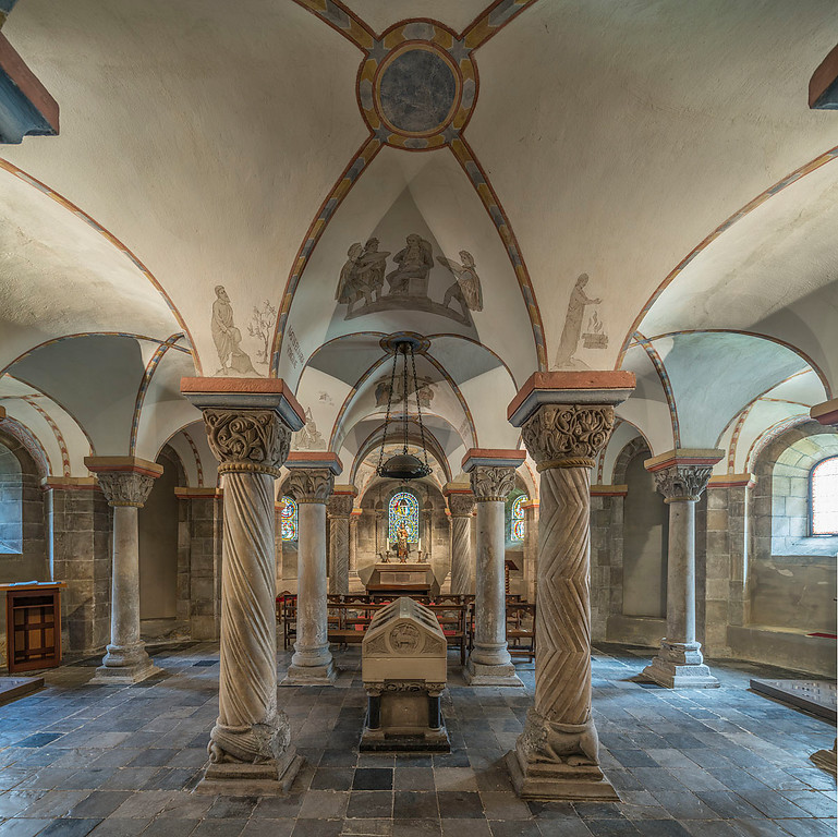 Abtei Rolduc, Abteikirche, Krypta, Blick nach Osten (2018)
