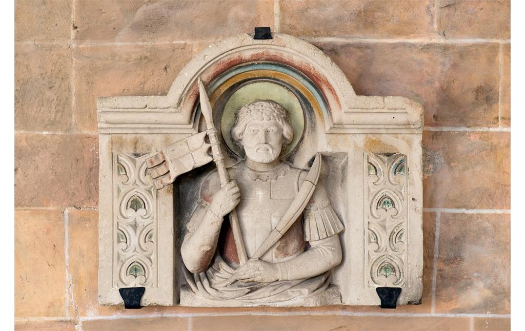 Stiftskirche Sankt Chrysanthus und Daria (2019), Relief des heiligen Chrysanthus