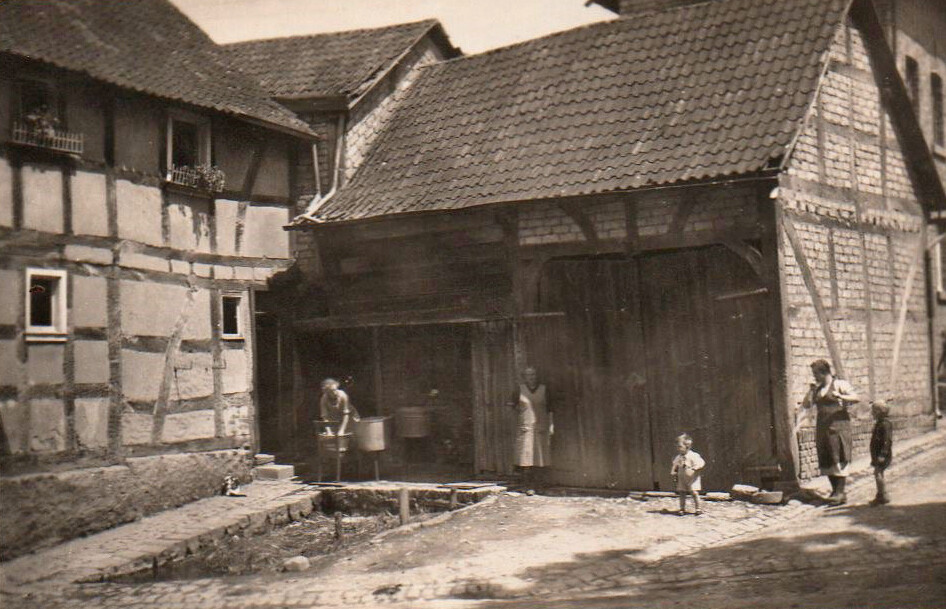 Fachwerkhaus Am Landgraben 16 in Löhndorf (um 1920)