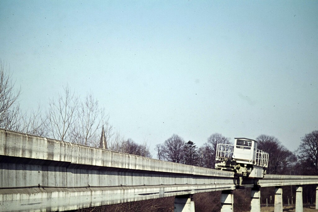 Köln-Fühlingen, ALWEG-Bahn (1965) - Arbeitswagen auf der Strecke