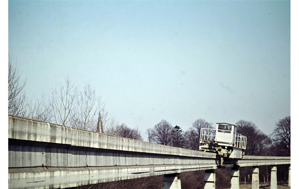 Köln-Fühlingen, ALWEG-Bahn (1965) - Arbeitswagen auf der Strecke